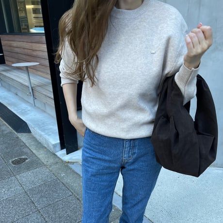 Gold plate basic knit(Beige)