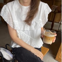 Sailor lace blouse(White)