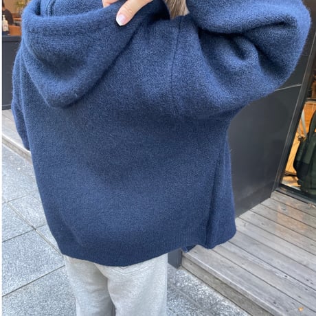Foodie knit parker (Navy)