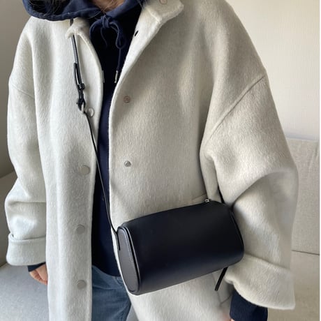 2way leather mini bag(Black)