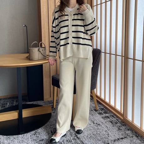 Boader cardigan setup(Ivory)