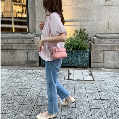 【6月再販】 Leather mini pochette(Pink)