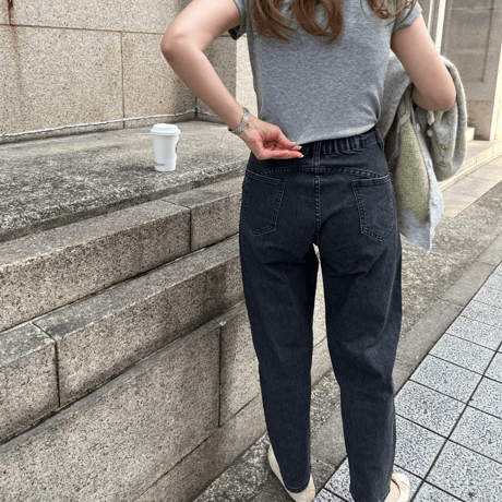 Taperd stretch soft denim(Gray)