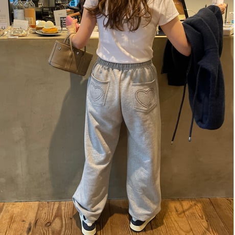 Heart sweat pants (Gray)