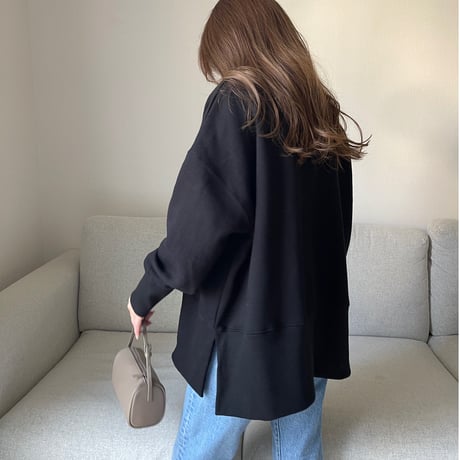 Slit design sweat(Black)
