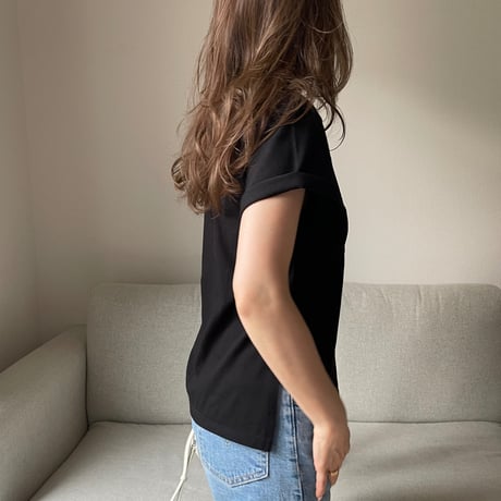Slit t-shirts(Black)