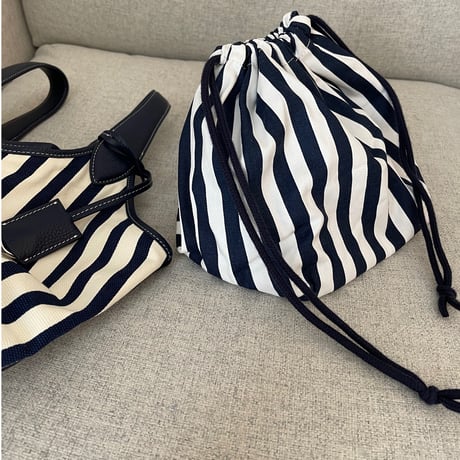 Leather stripe bag