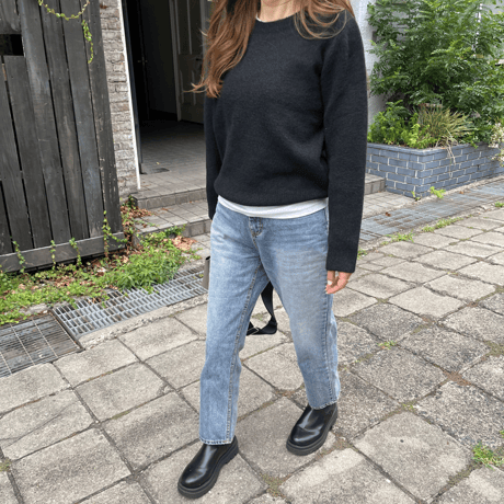 Straight fit denim