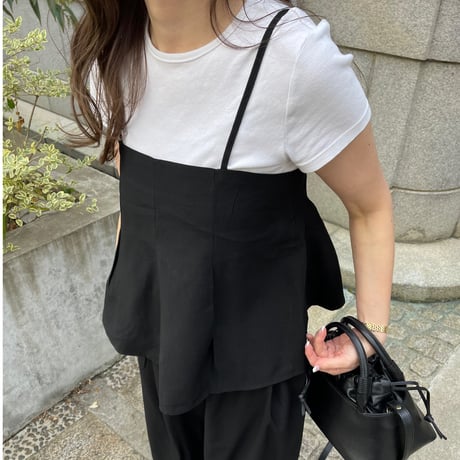 Flare camisole setup(Black)