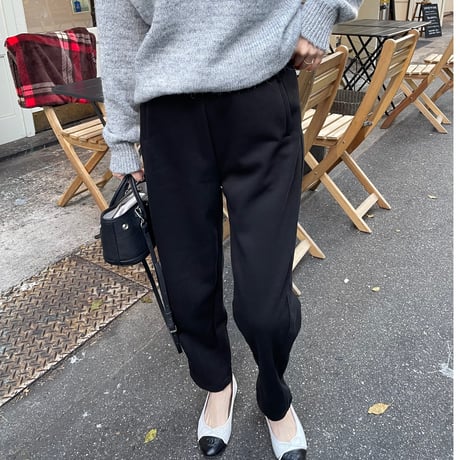Taperd sweat pants(Black)