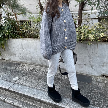 Low gauge volume cardigan(Gray)