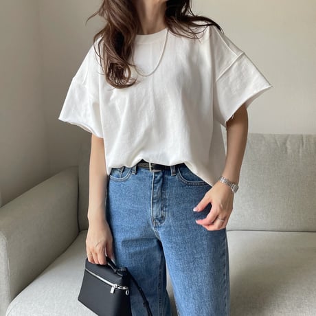 Cropped sweat tops(Ivory)