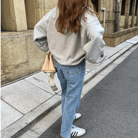 Cotton volume pullover (Gray)