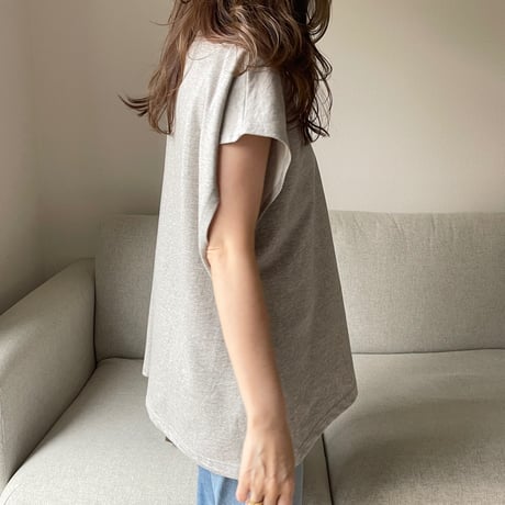 V-neck sweat vest(Gray)