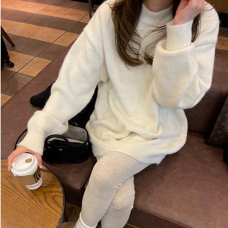 Wool long knit(lvory)