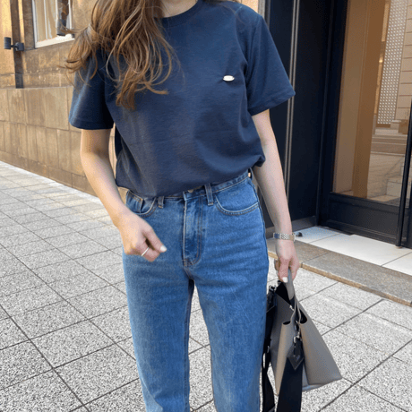 Gold plate t-shirts(Navy)