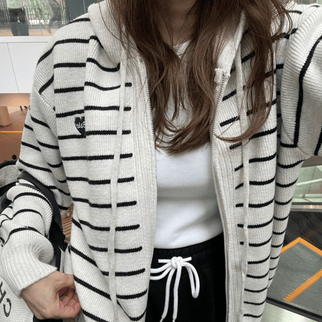 Heart knit foodie (Boader ivory)