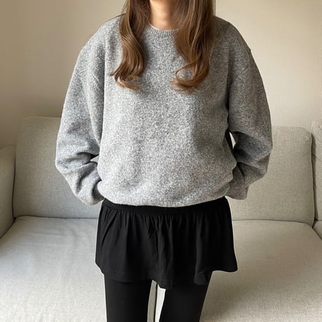 Over size wool knit(Gray)