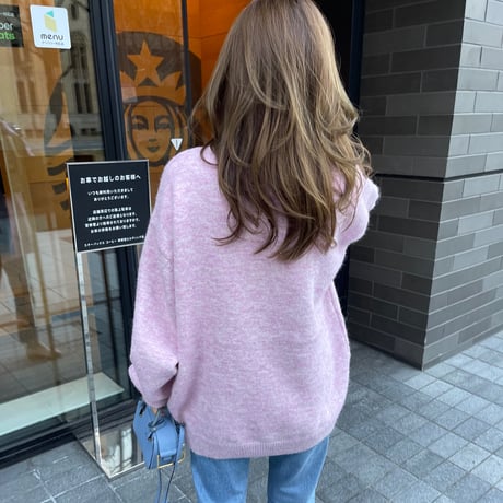 Wool long knit(Pink)
