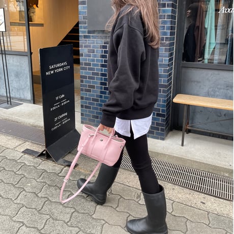 Leather mini tote bag(Pink)付属ポーチなし