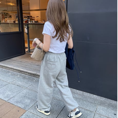Heart sweat pants (Gray)