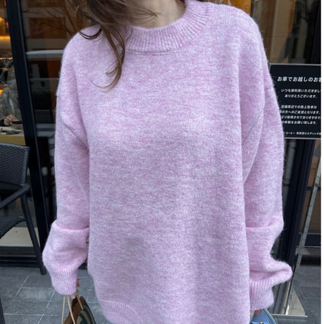Wool long knit(Pink)