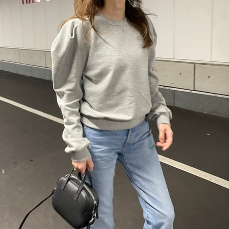 Puff sleeve sweatshirts(Gray)