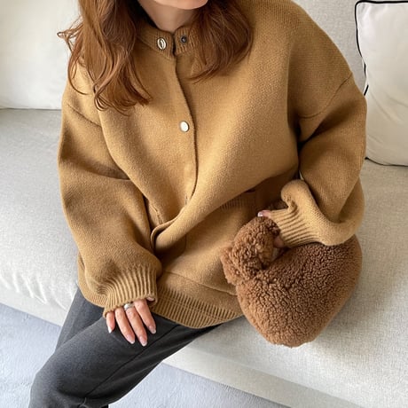 Double pocket cardigan(Camel)