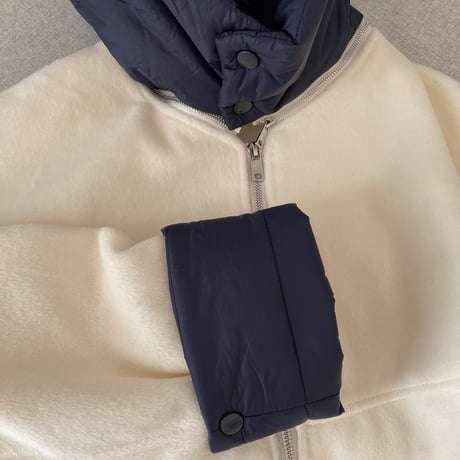 2way wool short coat (Ivory)