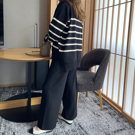 Boader cardigan setup(Black)