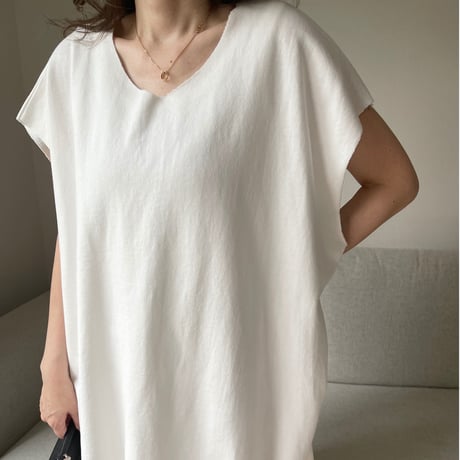 Cutoff sweat mini onepiece(White)