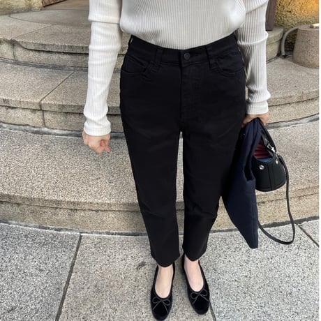 Cotton stretch taperd pants