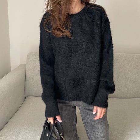Soft touck basic knit(Black)