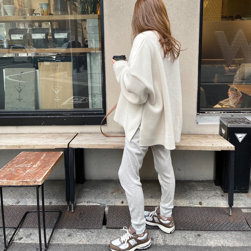 Fleece v-neck pullover(Ivory) セレクトショップK Fleece v-neck pullover(Ivory) | K