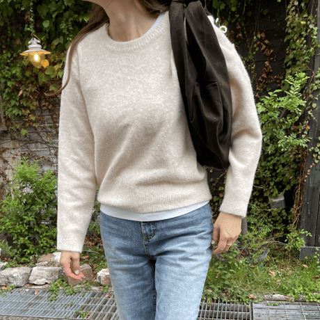 Soft knit pullover(Oatmeal)