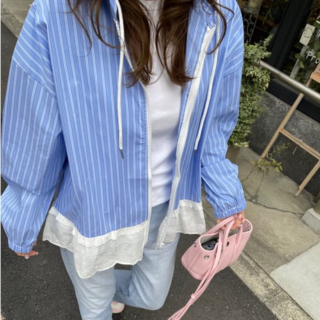 Frill foodie jamper(Blue)