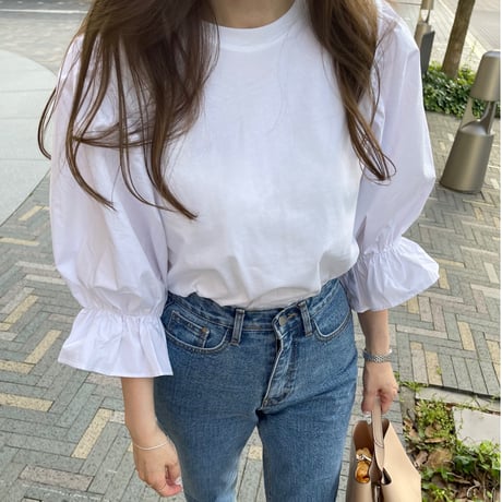 Candy sleeve tops(White)
