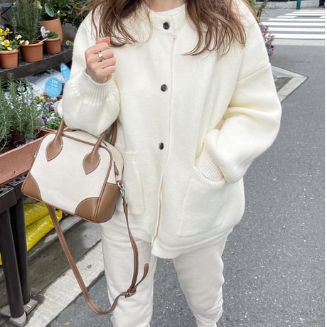 Double pocket cardigan (Ivory)