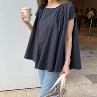 Flare wide tops(Navy)