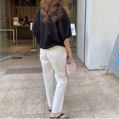 Relax linen pants(White)