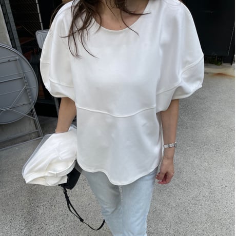 Volume sleeve tops(White)