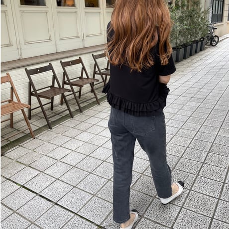 Frill t-shirts (Black)