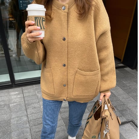 Double pocket cardigan(Camel)
