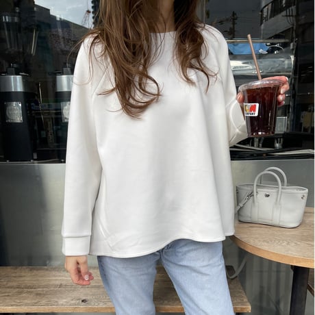 Flare slit sweat(White)