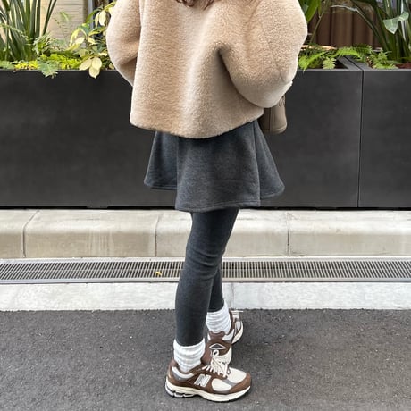 Flare skirt leggings(Charcoal gray)
