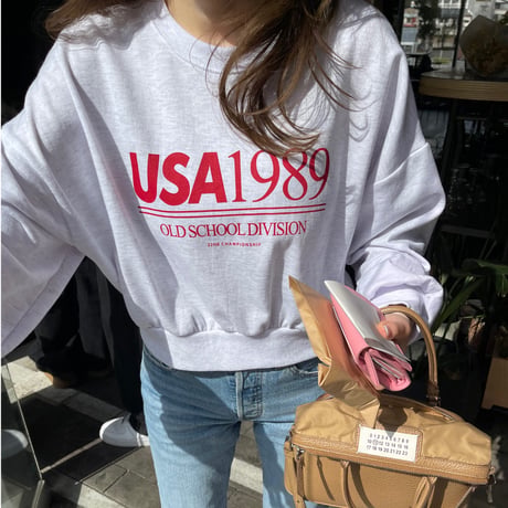 USA logo sweat(Light gray)