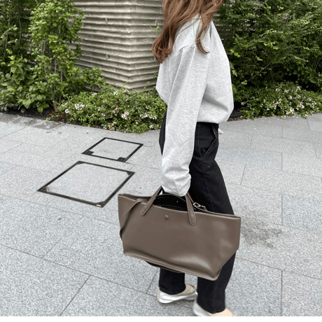 Leather large tote bag(Blown)