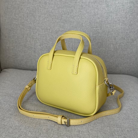 Leather mini square bag(Yellow)