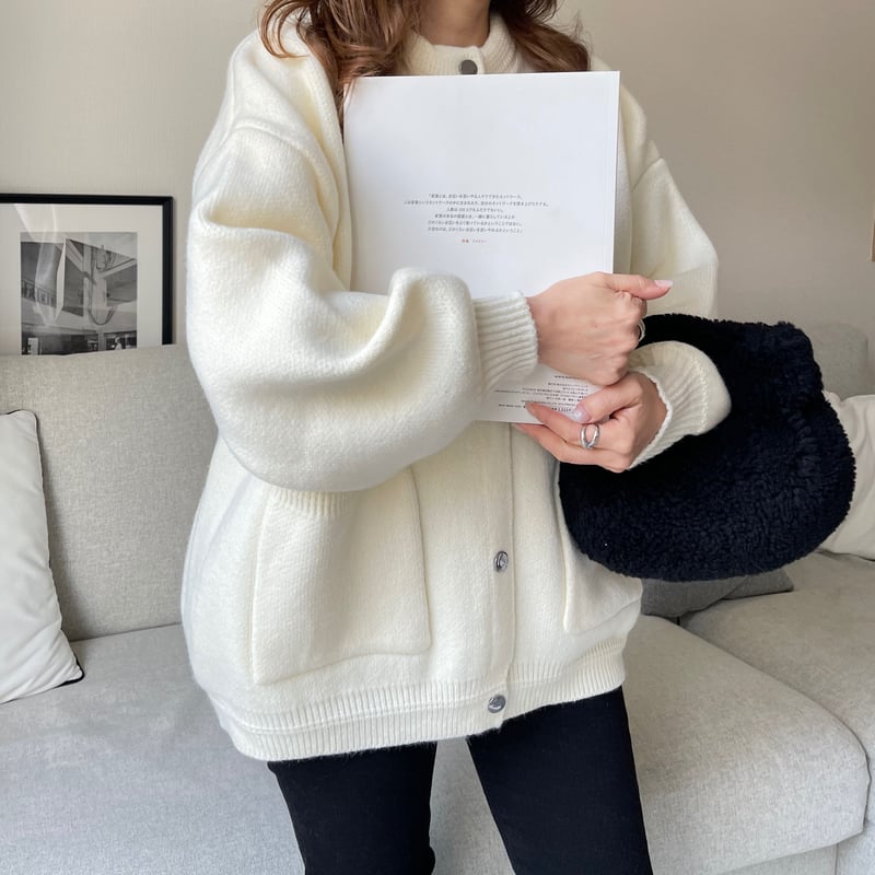 Double pocket cardigan (Ivory) | K