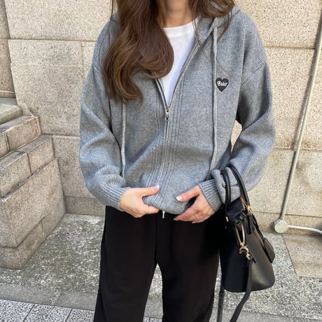 Heart knit foodie (Gray)